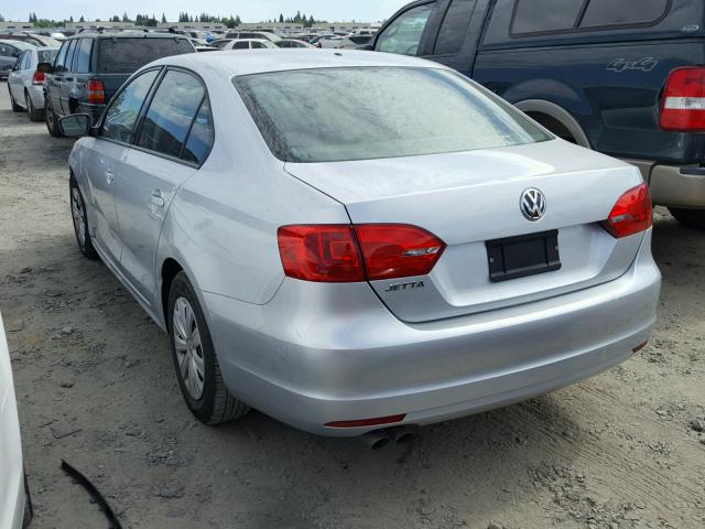 3VW2K7AJ0EM258121 - 2014 VOLKSWAGEN JETTA BASE 银色 照片 3