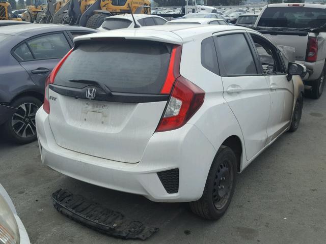 3HGGK5G57FM738540 - 2015 HONDA FIT LX WHITE photo 4