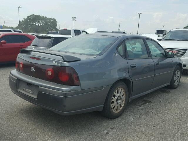 2G1WF52E749146852 - 2004 CHEVROLET IMPALA GRAY photo 4