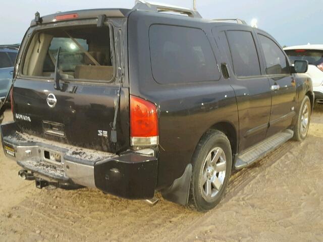 5N1AA08A25N730528 - 2005 NISSAN ARMADA SE BLACK photo 4