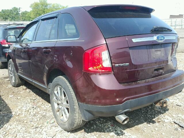 2FMDK4KC3BBA84838 - 2011 FORD EDGE LIMIT BURGUNDY photo 3