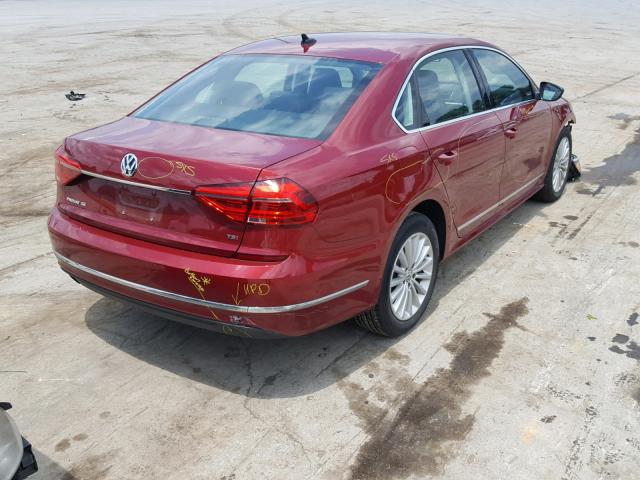 1VWBS7A36GC060584 - 2016 VOLKSWAGEN PASSAT SE RED photo 4