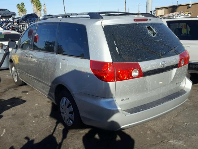 5TDZK23C48S198383 - 2008 TOYOTA SIENNA CE SILVER photo 3