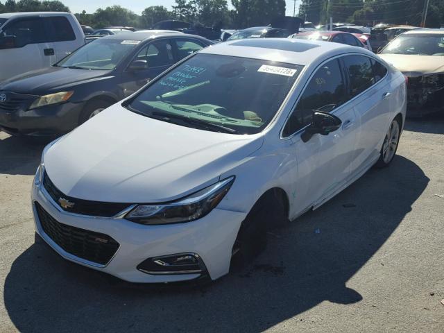 1G1BG5SM2G7301042 - 2016 CHEVROLET CRUZE PREM WHITE photo 2