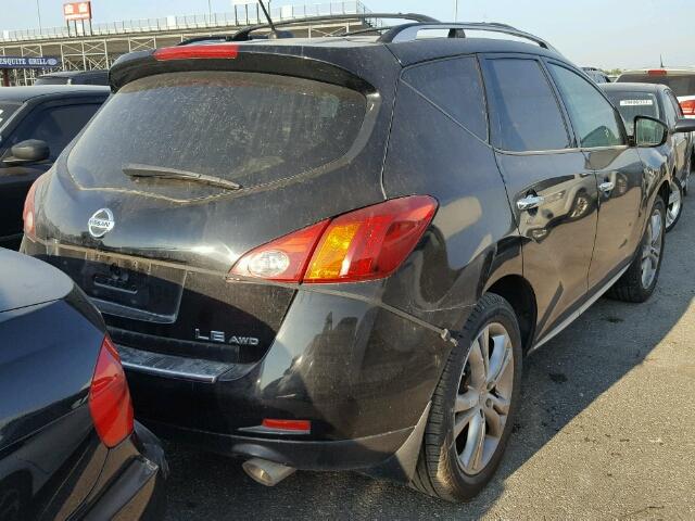 JN8AZ1MW2AW126247 - 2010 NISSAN MURANO BLACK photo 4