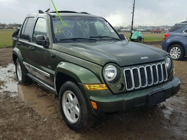 1J4GK48K56W259718 - 2006 JEEP LIBERTY SP GREEN photo 1