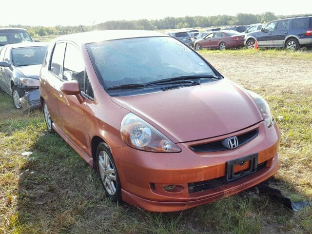 JHMGD37668S027524 - 2008 HONDA FIT SPORT ORANGE photo 1