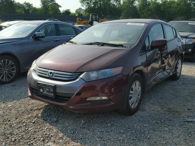 JHMZE2H39BS006324 - 2011 HONDA INSIGHT MAROON photo 2