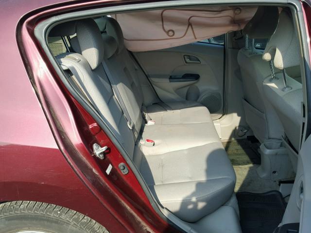 JHMZE2H39BS006324 - 2011 HONDA INSIGHT MAROON photo 6