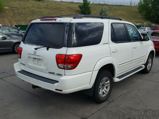 5TDBT48A65S249749 - 2005 TOYOTA SEQUOIA LI WHITE photo 4