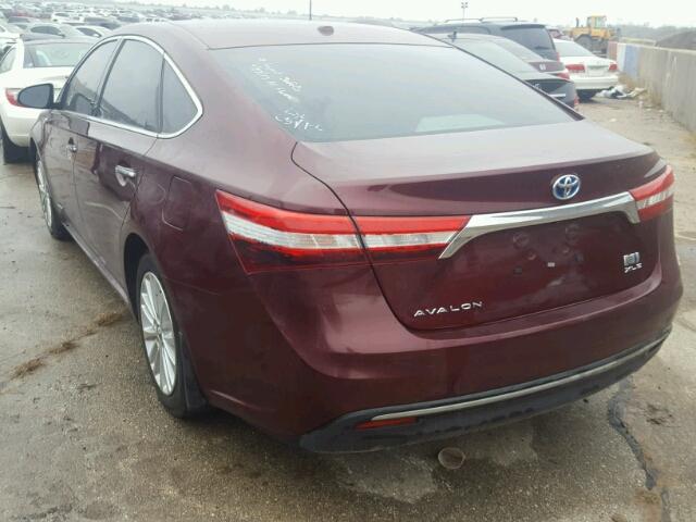 4T1BD1EB3EU020459 - 2014 TOYOTA AVALON MAROON photo 3