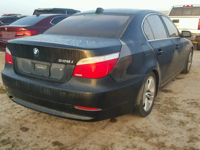 WBANU53549C118804 - 2009 BMW 528 BLACK photo 4