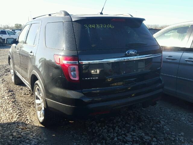 1FMHK8F82BGA11287 - 2011 FORD EXPLORER L BLACK photo 3