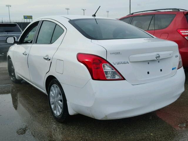 3N1CN7AP0CL856539 - 2012 NISSAN VERSA S WHITE photo 3