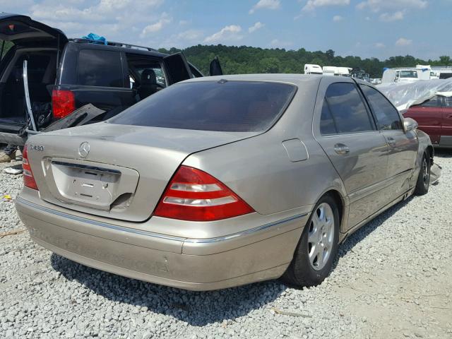 WDBNG70JXYA117415 - 2000 MERCEDES-BENZ S 430 GOLD photo 4
