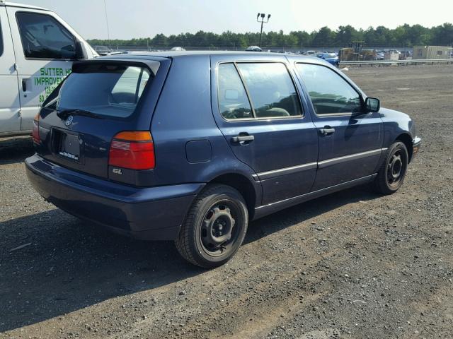 3VWFB81H0XM212828 - 1999 VOLKSWAGEN GOLF GL BLUE photo 4