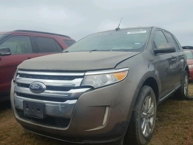 2FMDK3JC8DBB74579 - 2013 FORD EDGE SEL GRAY photo 2