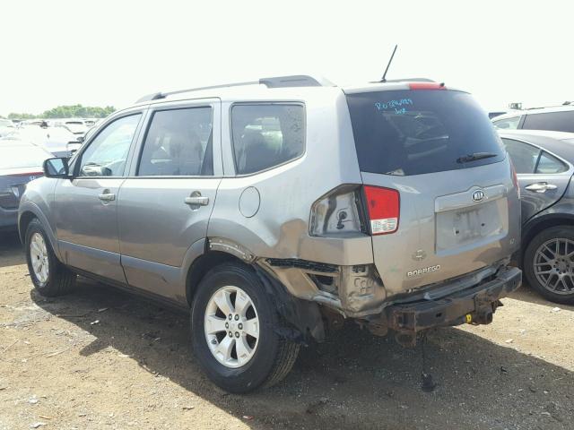 KNDJJ741195031674 - 2009 KIA BORREGO LX SILVER photo 3