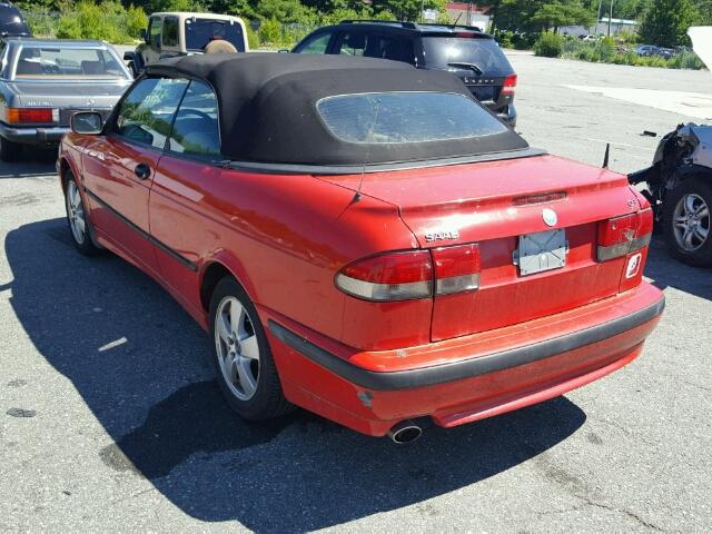 YS3DF78K837002517 - 2003 SAAB 9-3 SE RED photo 3