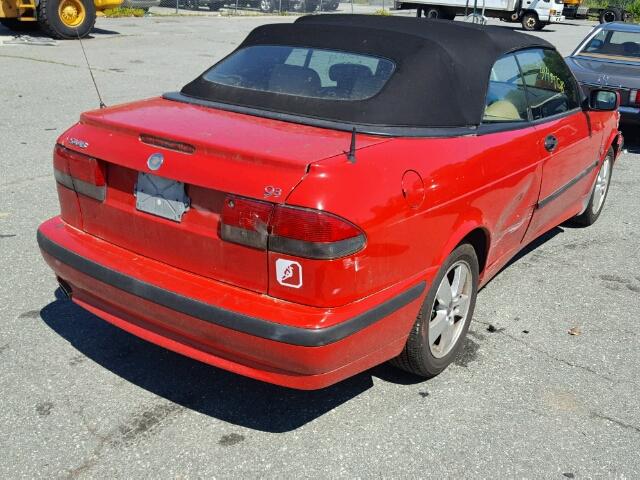 YS3DF78K837002517 - 2003 SAAB 9-3 SE RED photo 4