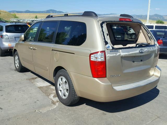 KNDMB233286224554 - 2008 KIA SEDONA EX GOLD photo 3