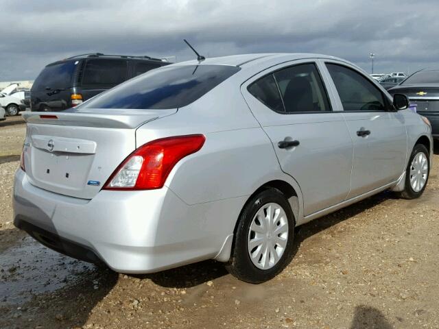 3N1CN7AP6FL956696 - 2015 NISSAN VERSA S/S SILVER photo 4