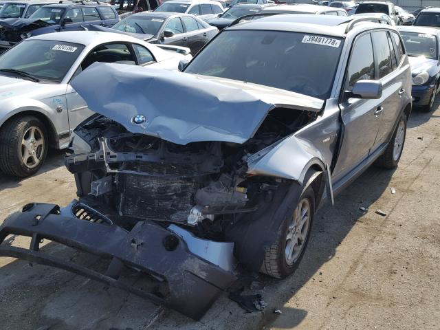 WBXPA73405WC47631 - 2005 BMW X3 2.5I GRAY photo 2