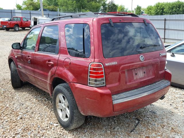 4M2CU98H56KJ03552 - 2006 MERCURY MARINER HE RED photo 3