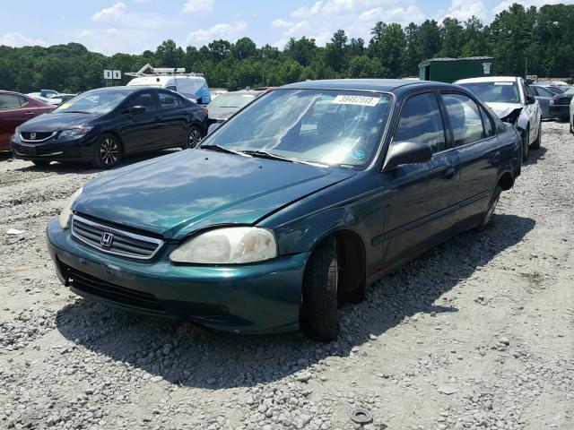 2HGEJ6619XH557616 - 1999 HONDA CIVIC BASE GREEN photo 2