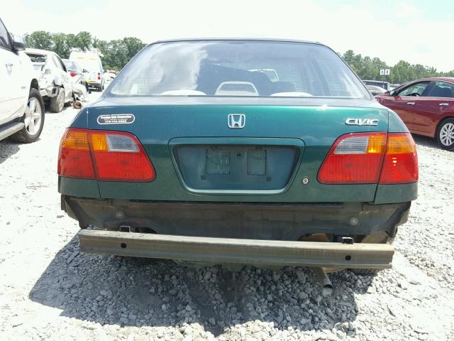 2HGEJ6619XH557616 - 1999 HONDA CIVIC BASE GREEN photo 9