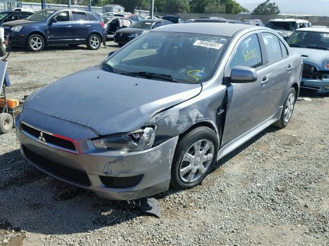 JA32U2FU3DU019643 - 2013 MITSUBISHI LANCER GRAY photo 2