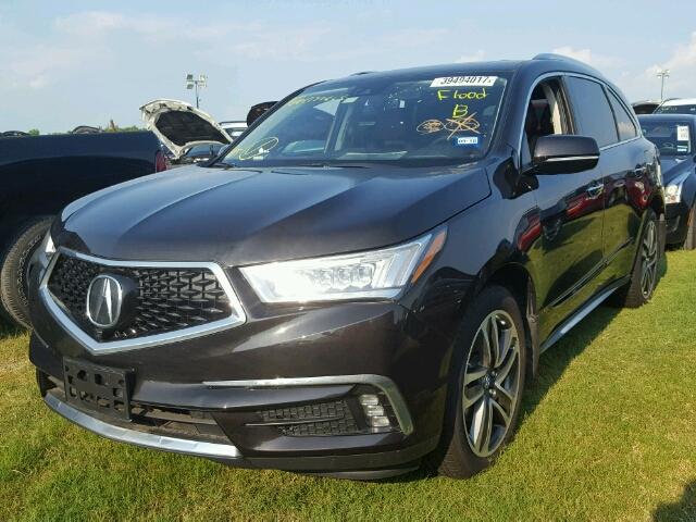 5FRYD4H82HB009349 - 2017 ACURA MDX BLACK photo 2