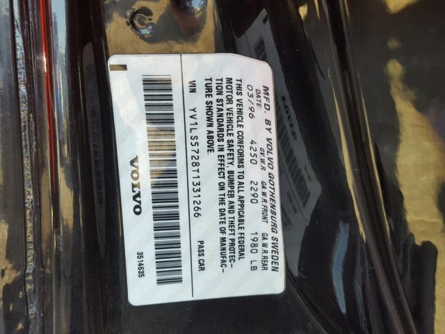 YV1LS5728T1331266 - 1996 VOLVO 850 Noir photo 10
