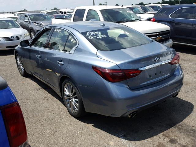 JN1EV7AP4JM364477 - 2018 INFINITI Q50 LUXE BLUE photo 3