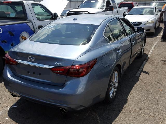 JN1EV7AP4JM364477 - 2018 INFINITI Q50 LUXE BLUE photo 4