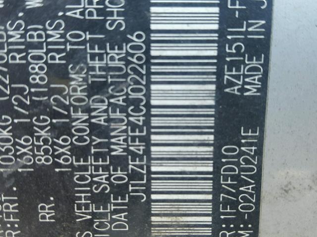 JTLZE4FE4CJ022606 - 2012 TOYOTA SCION XB Күміс фото 10