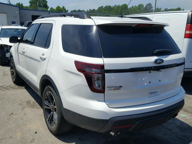 1FM5K8GT6FGA82469 - 2015 FORD EXPLORER S WHITE photo 3