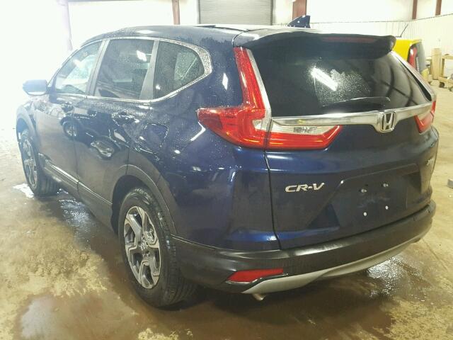 5J6RW2H8XHL045205 - 2017 HONDA CR-V EXL BLUE photo 3