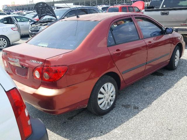 1NXBR32E35Z492527 - 2005 TOYOTA COROLLA CE RED photo 4