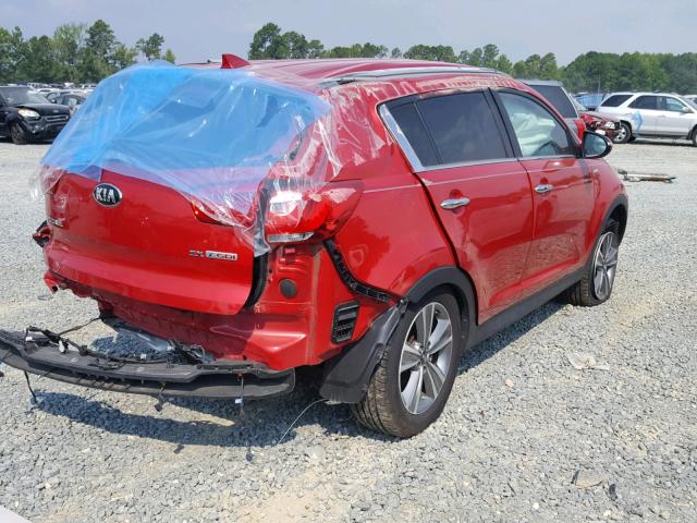 KNDPCCA67E7658861 - 2014 KIA SPORTAGE S RED photo 4