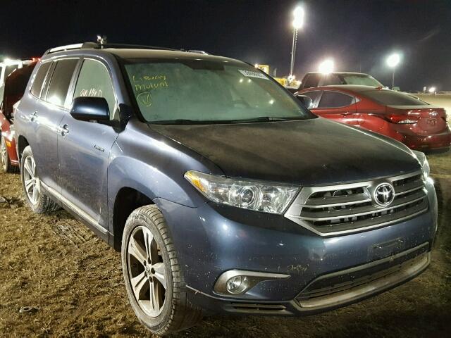 5TDDK3EH8DS232330 - 2013 TOYOTA HIGHLANDER BLUE photo 1