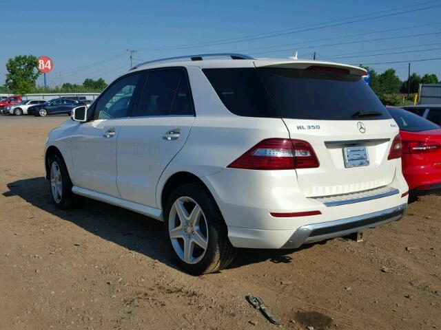 4JGDA5HB6EA347637 - 2014 MERCEDES-BENZ ML 350 4MA WHITE photo 3