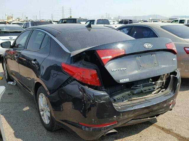 KNAGM4A71C5285530 - 2012 KIA OPTIMA LX BLACK photo 3