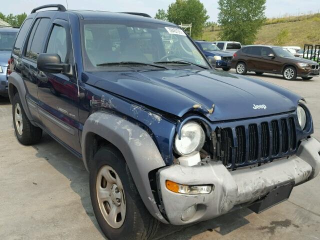 1J4GL48K63W671722 - 2003 JEEP LIBERTY SP BLUE photo 1