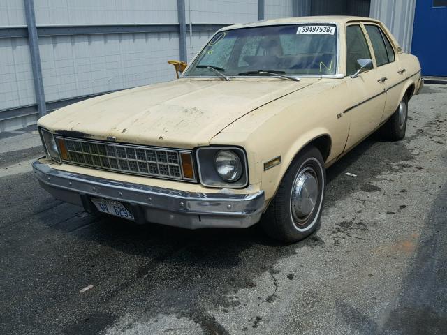 1X69D8T141261 - 1978 CHEVROLET NOVA BEIGE photo 2