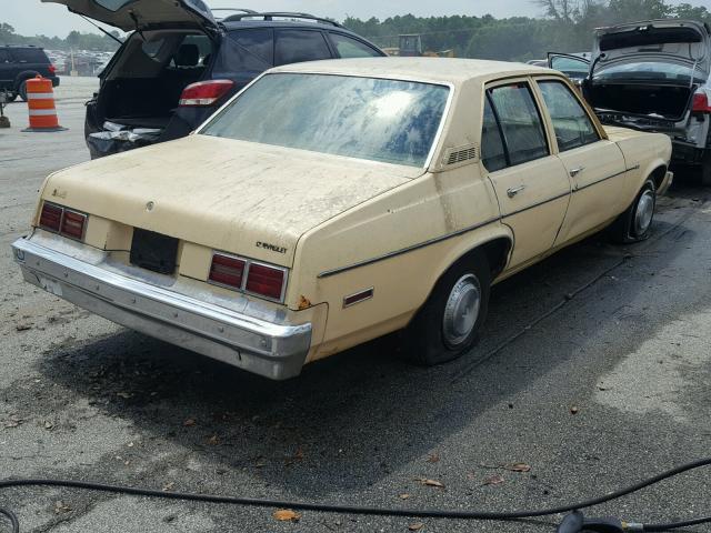 1X69D8T141261 - 1978 CHEVROLET NOVA BEIGE photo 4