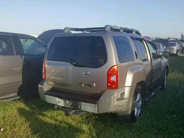 5N1AN08U95C619310 - 2005 NISSAN XTERRA OFF GRAY photo 4