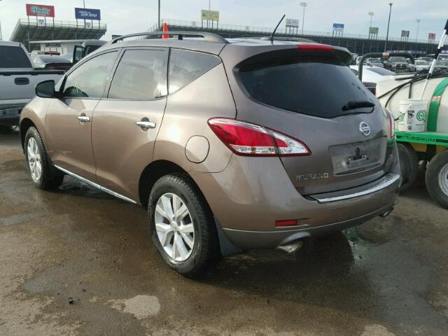 JN8AZ1MU6EW405916 - 2014 NISSAN MURANO GRAY photo 3