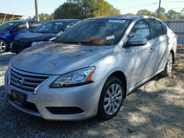 3N1AB7AP9FY216336 - 2015 NISSAN SENTRA S SILVER photo 2