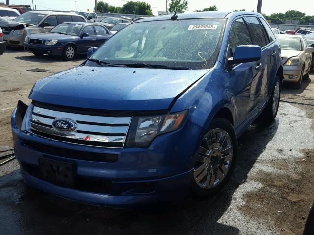 2FMDK4AC0ABA52879 - 2010 FORD EDGE SPORT BLUE photo 2